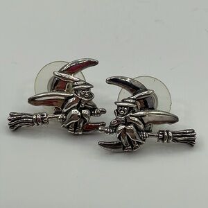 Halloween MJ Vintage Witches Moon Earrings